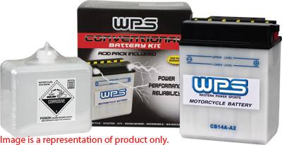 WPS - WPS Conventional 12V Standard Battery with Acid Pack 12N12A-4A-1