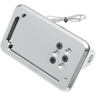 Cycle Visions - Cycle Visions In Close Vertical License Plate Holder with Plate Light CV-4600L