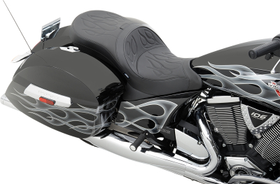 Drag Specialties - Drag Specialties Low-Profile Touring Seat with Built-In Backrest 0810-1547