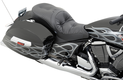Drag Specialties - Drag Specialties Low-Profile Touring Seat with Built-In Backrest 0810-1546