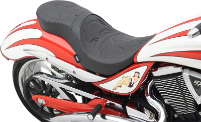 Drag Specialties - Drag Specialties Low Profile Touring Seat with Backrest Option 0810-1576