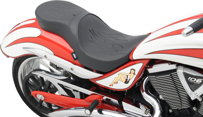 Drag Specialties - Drag Specialties Low Profile Touring Seat with Backrest Option 0810-1578