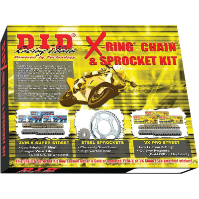 D.I.D. - D.I.D. X-Ring Chain and Sprocket Kit DKY-010G