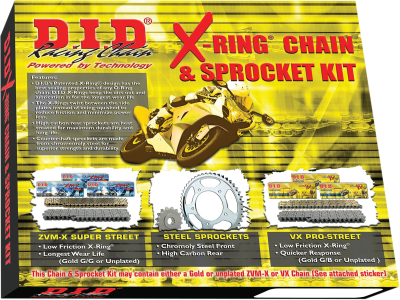 D.I.D. - D.I.D. X-Ring Chain and Sprocket Kit DKY-012