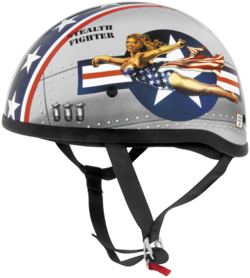 Skid Lid Helmets - Skid Lid Helmets Original Bomber Pin Up Helmet 646954
