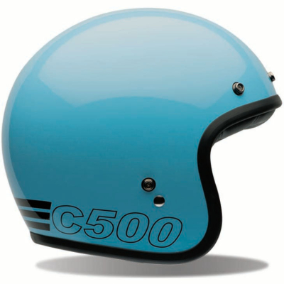 Bell Powersports - Bell Powersports Custom 500 Open Face Helmet Retro Blue 7062378