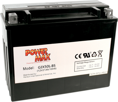 Power Max - Power Max Maintenance-Free Battery GIX50L-BS
