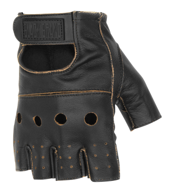 Black Brand - Black Brand Vintage Knuckle Shorty Gloves 15G-3506-BLK-LG